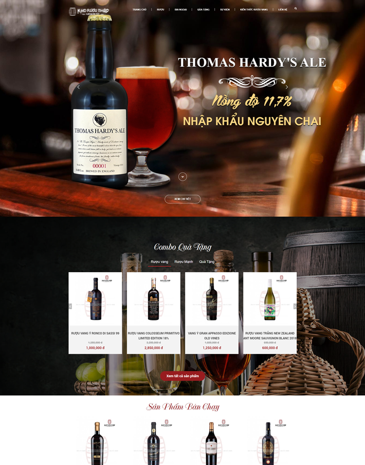 Web bán rượu tây