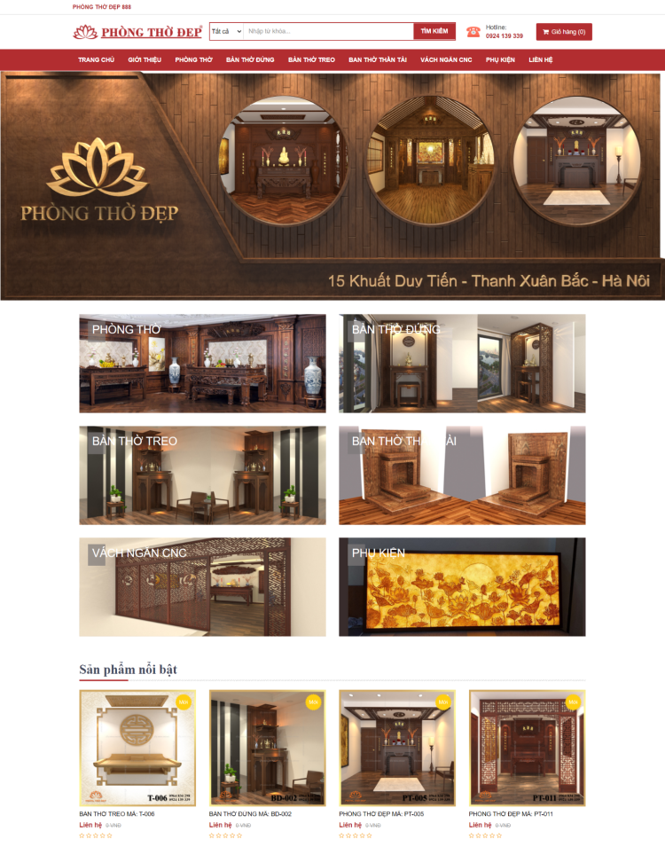 Phòng thờ đẹp 888