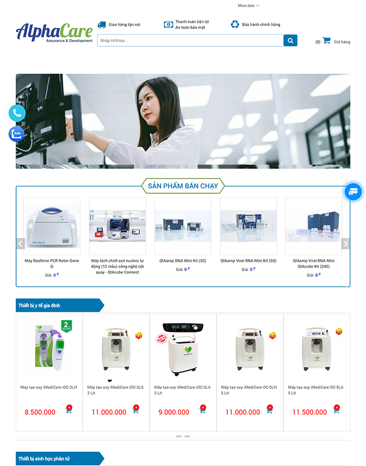 Website AlphaCare.vn