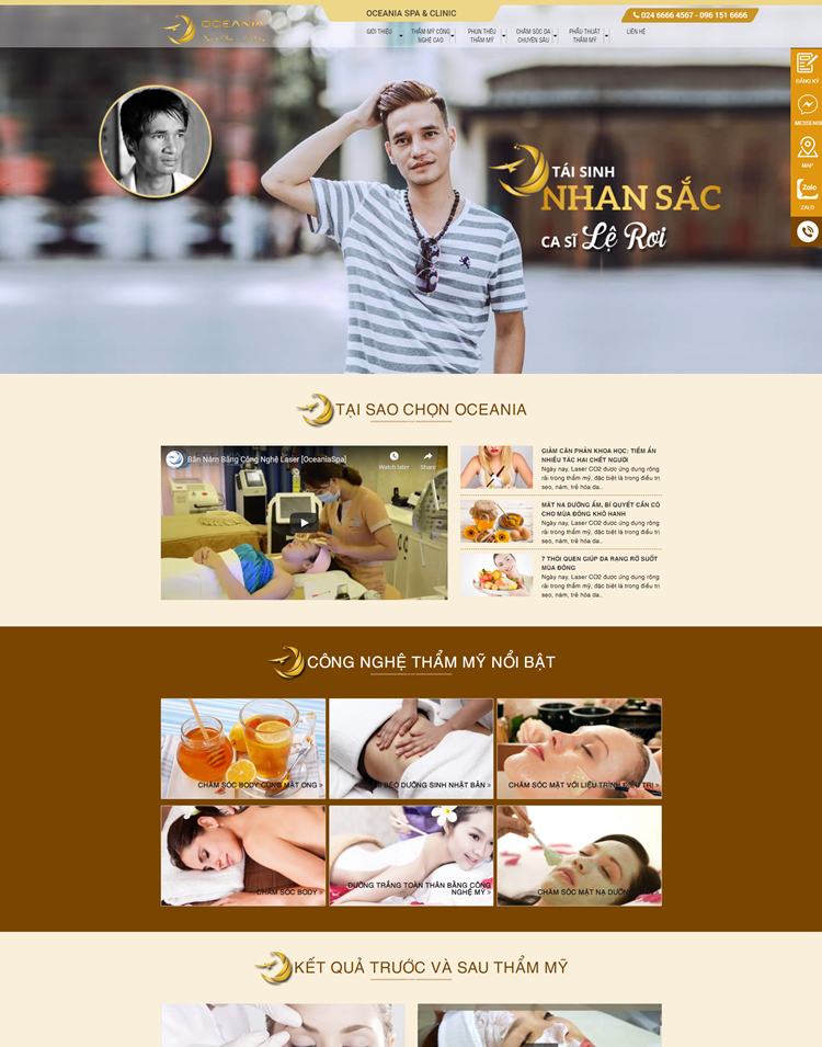Website Oceania Spa & Clinic